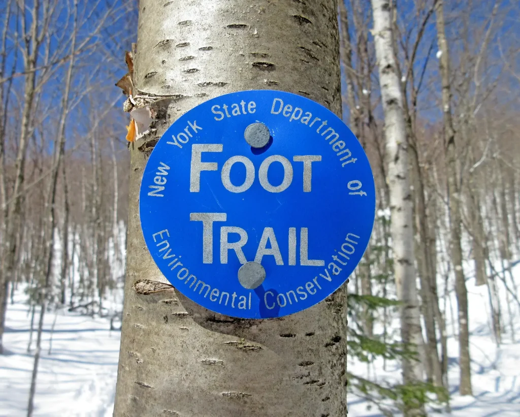 Additional photograph made by Brian Kaufman while working on "Totality" nature-in-motion piece shows a trail marker