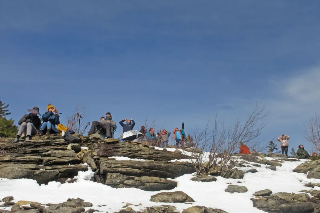 Additional photograph made by Brian Kaufman while working on "Totality" nature-in-motion piece shows people watching the eclipse