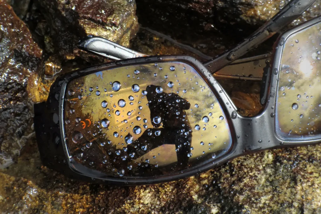 Additional photograph made by Brian Kaufman while working on "Totality" nature-in-motion piece shows the photographer reflected in sunglasses